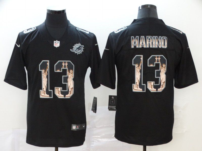 Men Miami Dolphins #13 Marino Black Goddess fashion Edition Nike NFL Jerseys->baltimore ravens->NFL Jersey